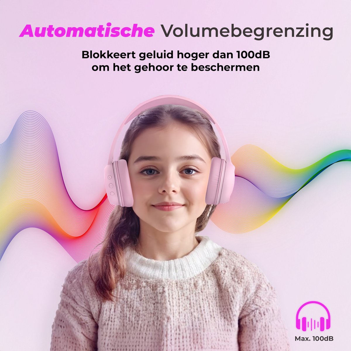 ATouch Tab 10 Plus Kindertablet 64GB Roze + Kinderkoptelefoon