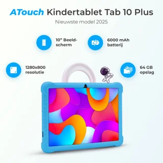 ATouch Tab 10 Plus Kindertablet Blauw 10 Inch Android 14