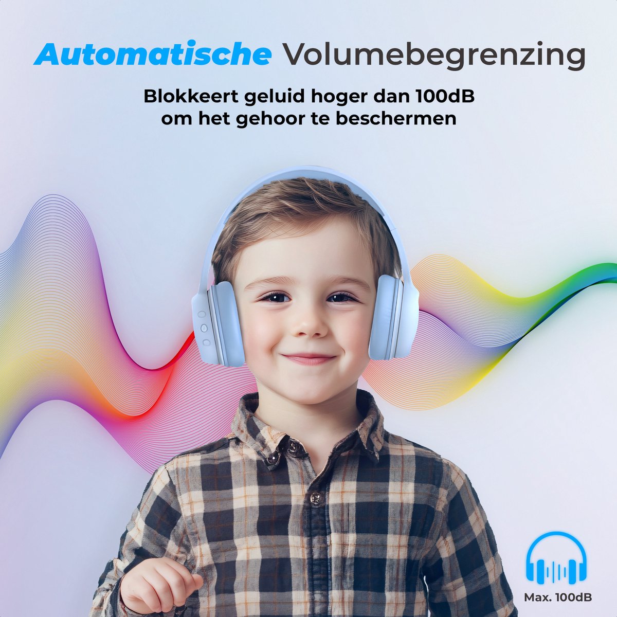 ATouch Tab 10 Plus Kindertablet + Kinderkoptelefoon Blauw 64GB