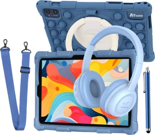 ATouch Tab 10 Pro Kindertablet + Kinderkoptelefoon Navy 128GB