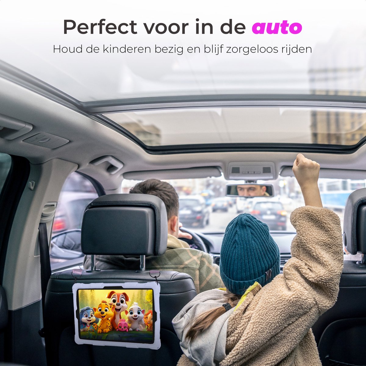 ATouch Tab 10 Pro Kindertablet + Kinderkoptelefoon Paars 128GB