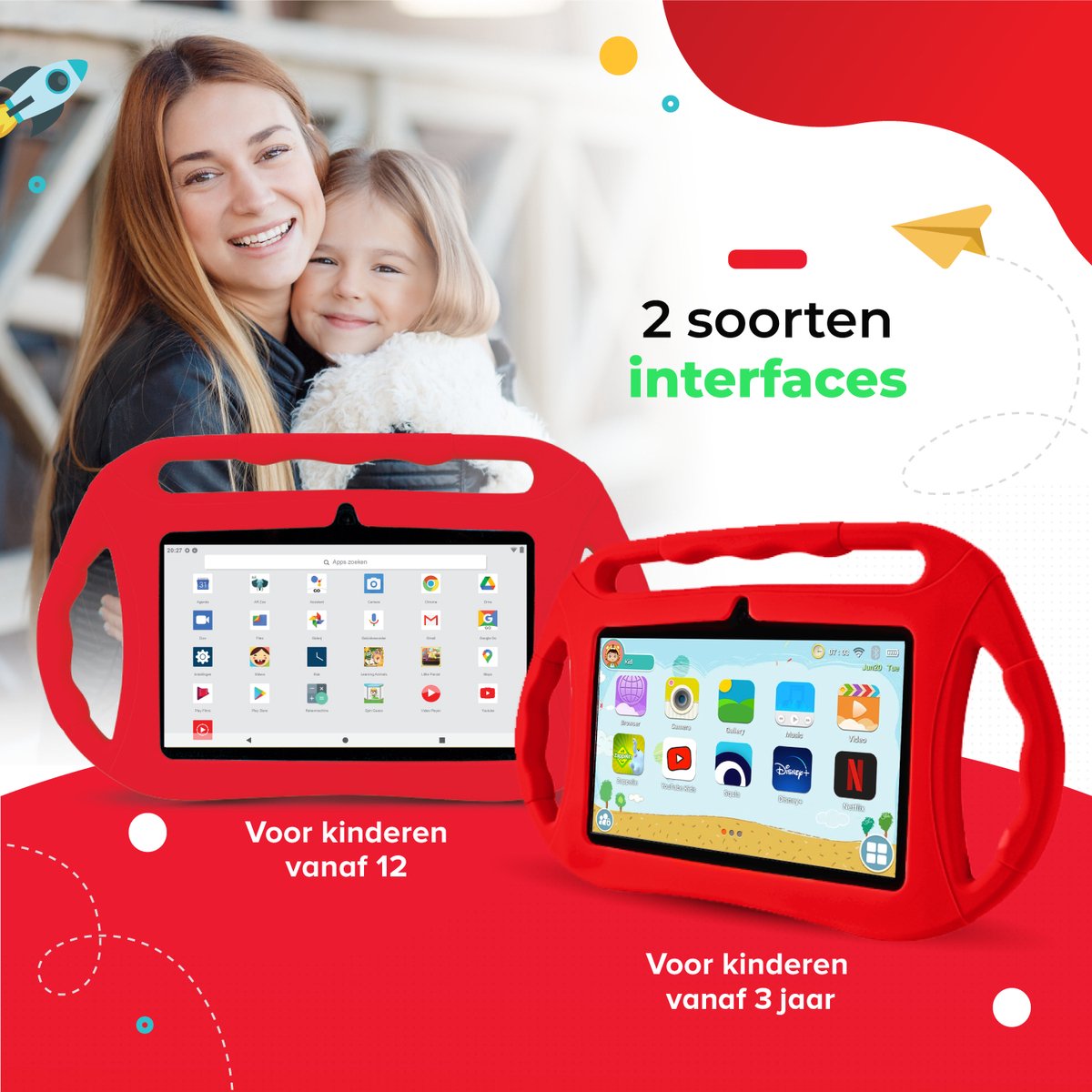 AyeKids Kindertablet 32GB Rood