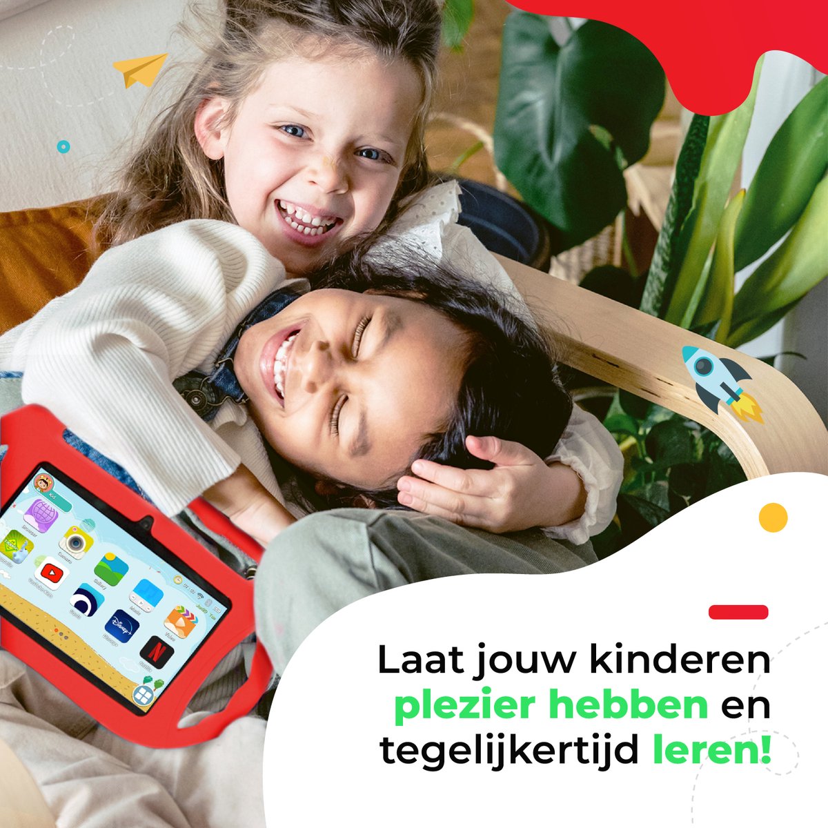 AyeKids Kindertablet 32GB Rood