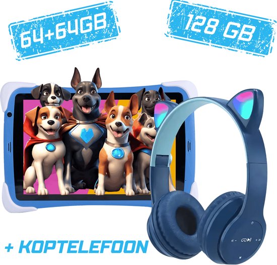 Balou ChildTab XL 10.1 inch Kindertablet 128GB 4GB RAM Blauw/Roze