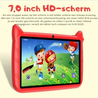 BDF Kindertablet 7 Inch Android 64GB Rood