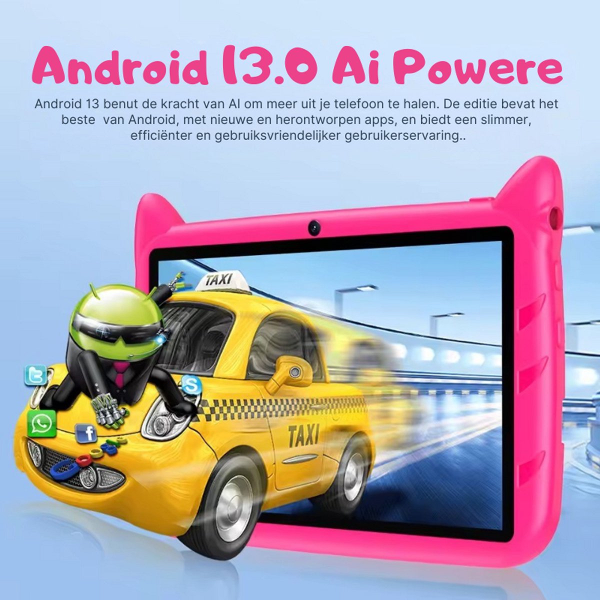 BDF Kindertablet 7 Inch Android 64GB Rood