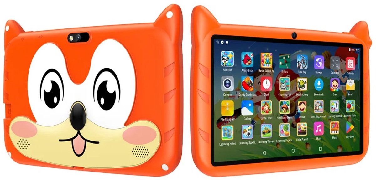 De BDF Kindertablet 7 Inch Oranje 64GB Android in één oogopslag