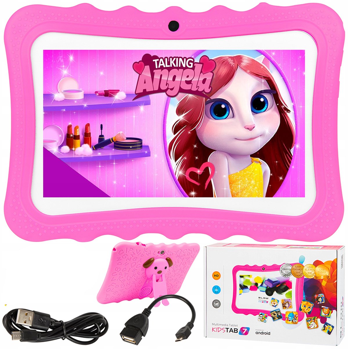 Bedee kindertablet 7 inch roze 32GB Wi-Fi Bluetooth