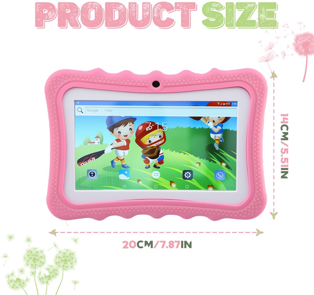 Bedee kindertablet 7 inch roze 32GB Wi-Fi Bluetooth