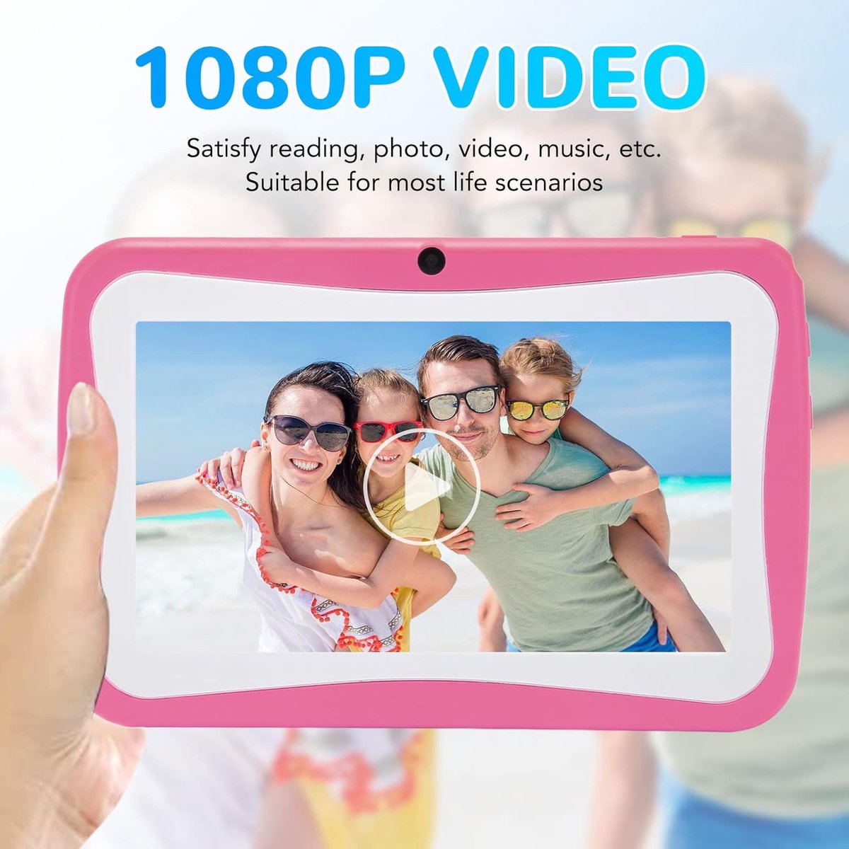 Bedee kindertablet 7 inch roze 32GB Wi-Fi Bluetooth