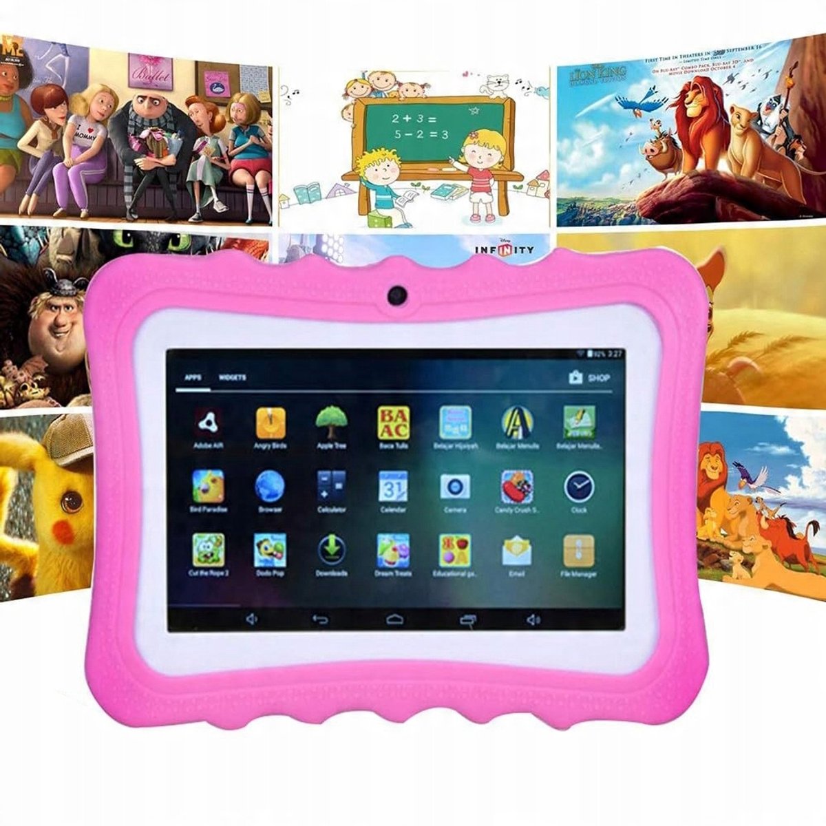 Bedee kindertablet 7 inch roze 32GB Wi-Fi Bluetooth