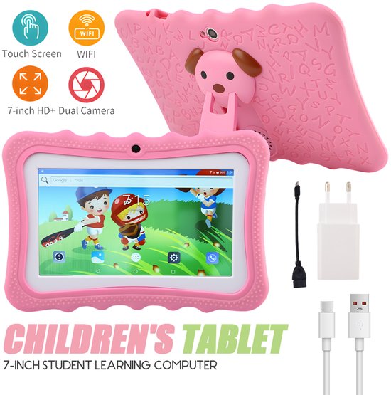 Bedee kindertablet 7 inch roze 32GB Wi-Fi Bluetooth