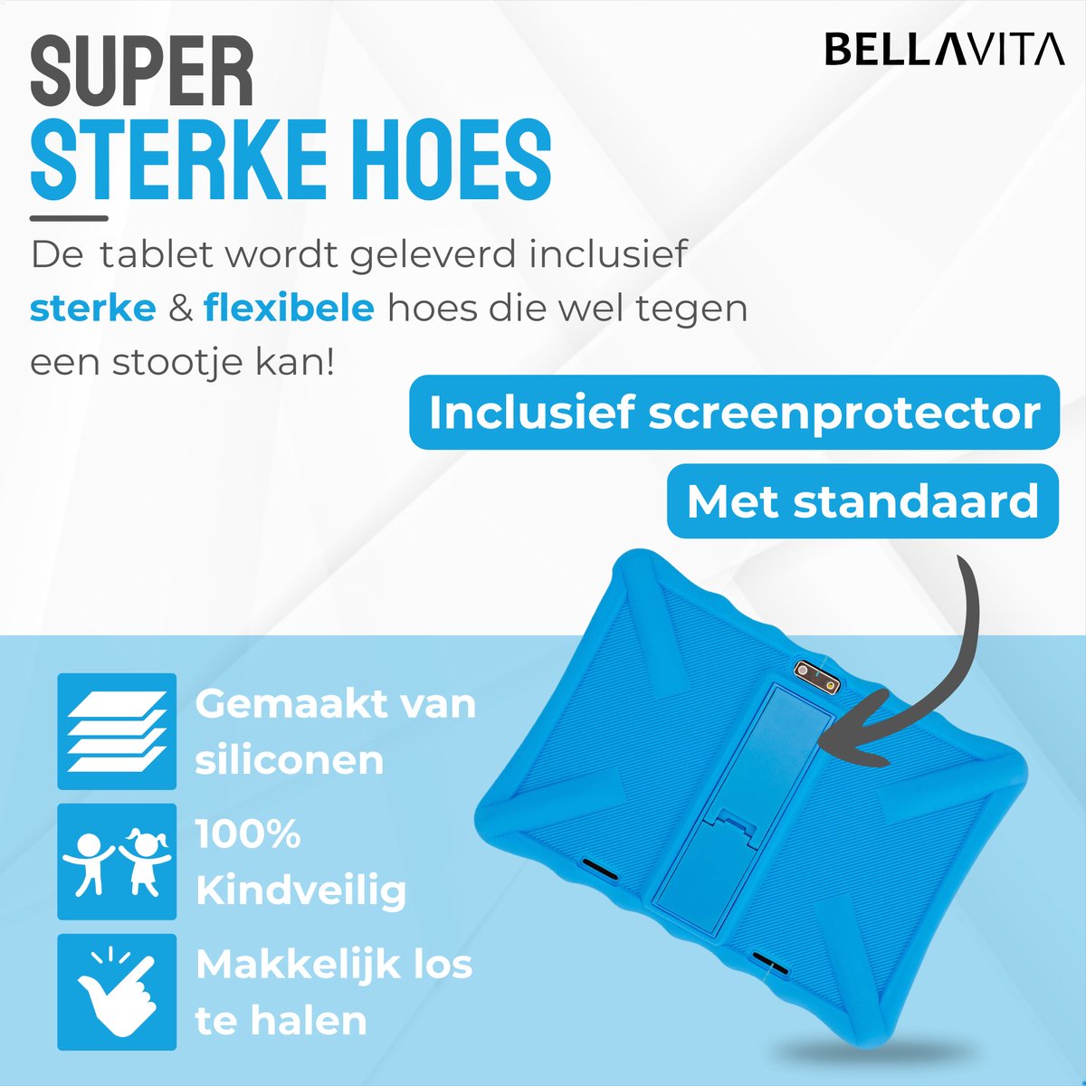 BELLAVITA Bambini Pad XL 10.1 inch Blauw Kinder Tablet