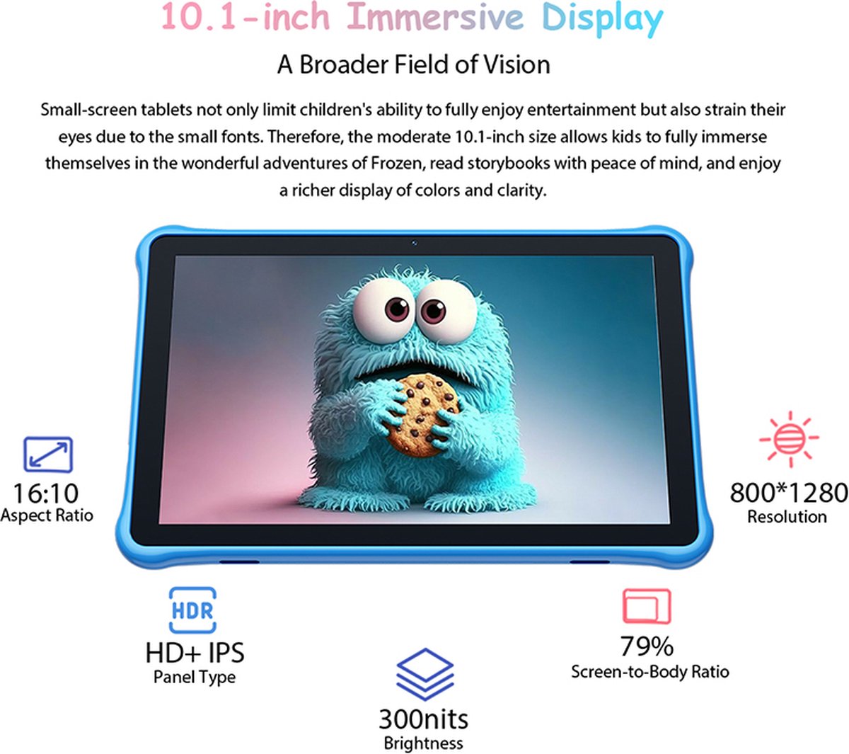 Blackview Oscal Pad 50 10.1" Kindertablet Blauw