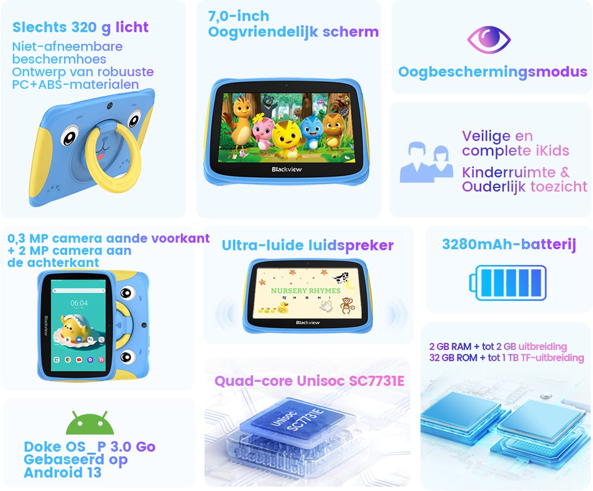 Blackview Tab 3 Kids 7 inch 62GB Roze