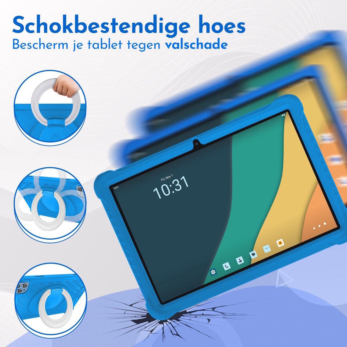 Bon Bon Electronics 10.1 Inch Kindertablet Deluxe Blauw