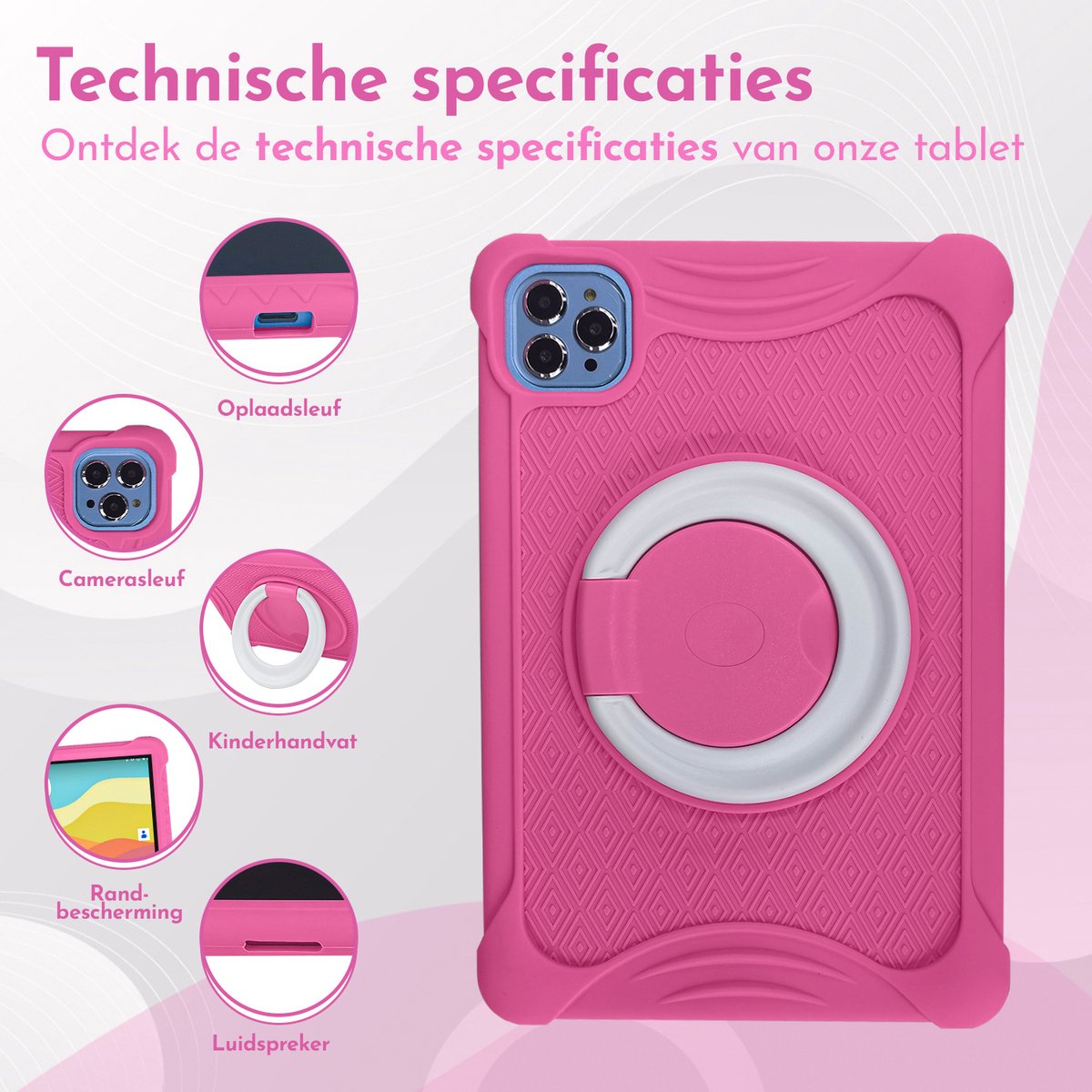 Bon Bon Electronics 10.1 Inch Kindertablet Deluxe Roze