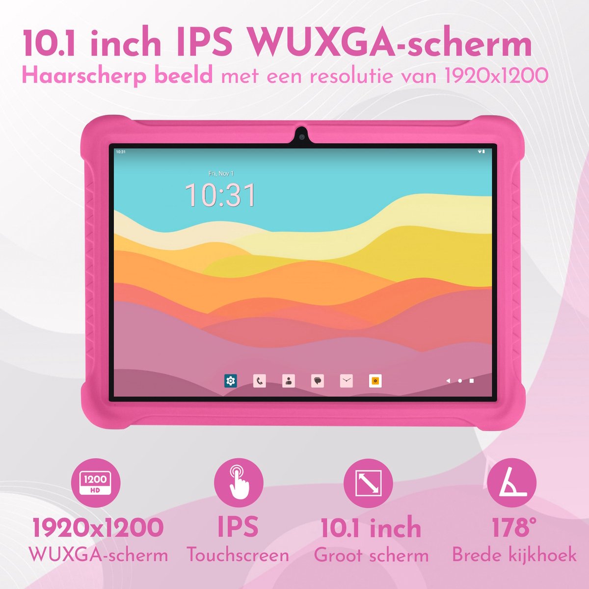 Bon Bon Electronics 10.1 Inch Kindertablet Deluxe Roze