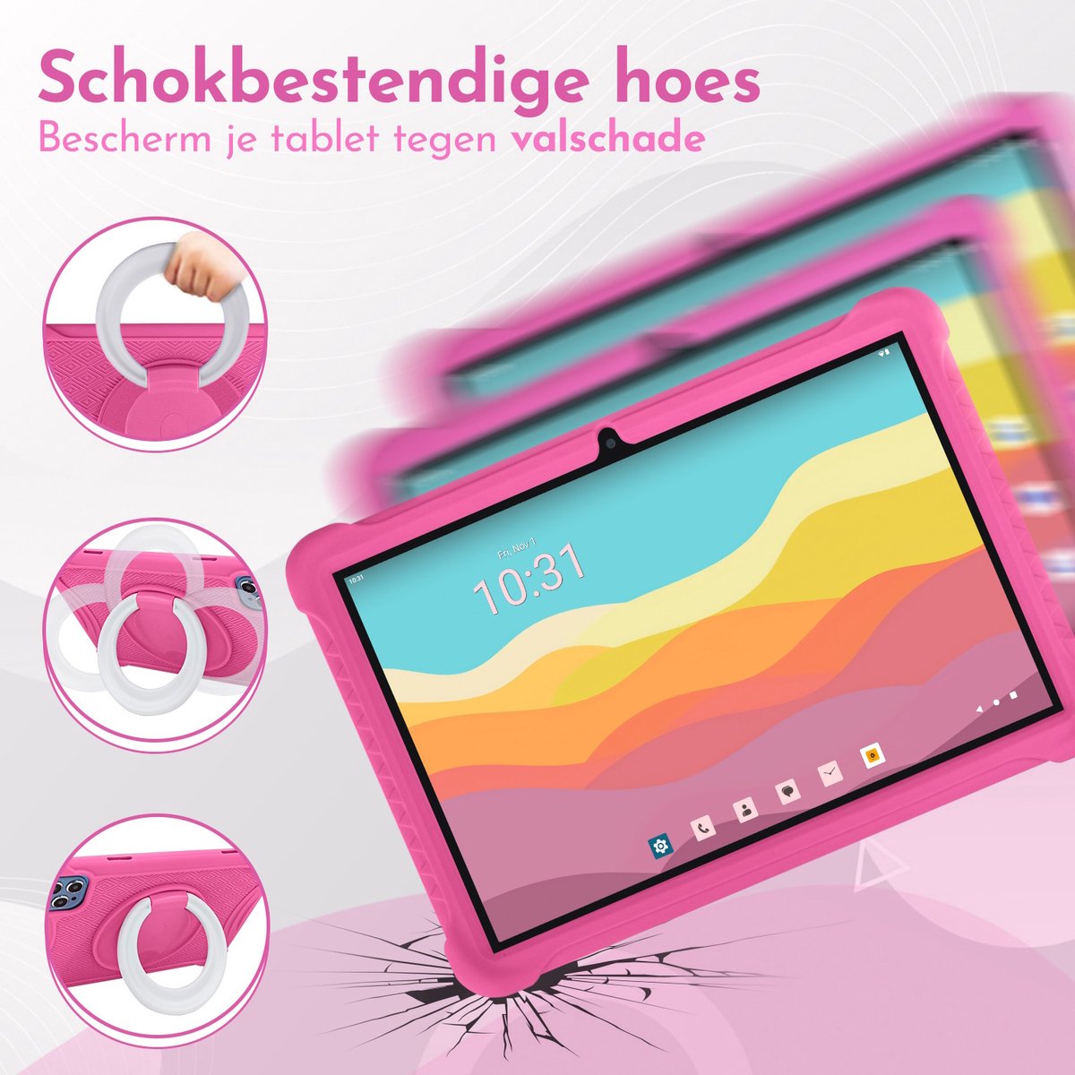 Bon Bon Electronics 10.1 Inch Kindertablet Deluxe Roze