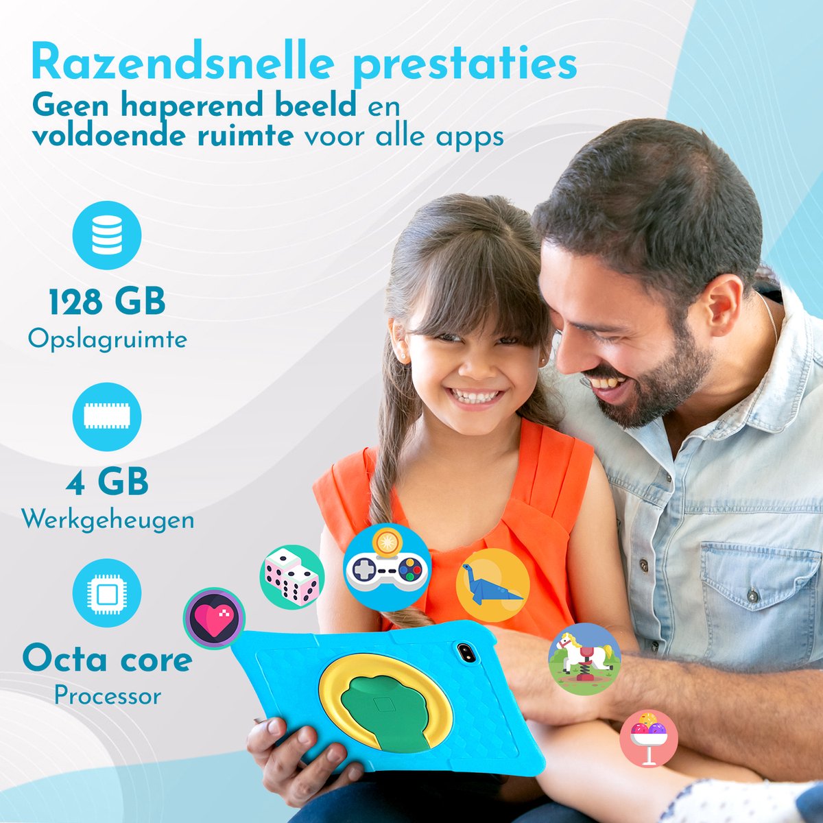 Bon Bon Electronics 10.1 Inch Kindertablet Pro Blauw