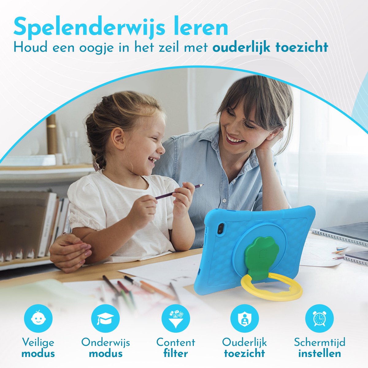 Bon Bon Electronics 10.1 Inch Kindertablet Pro Blauw