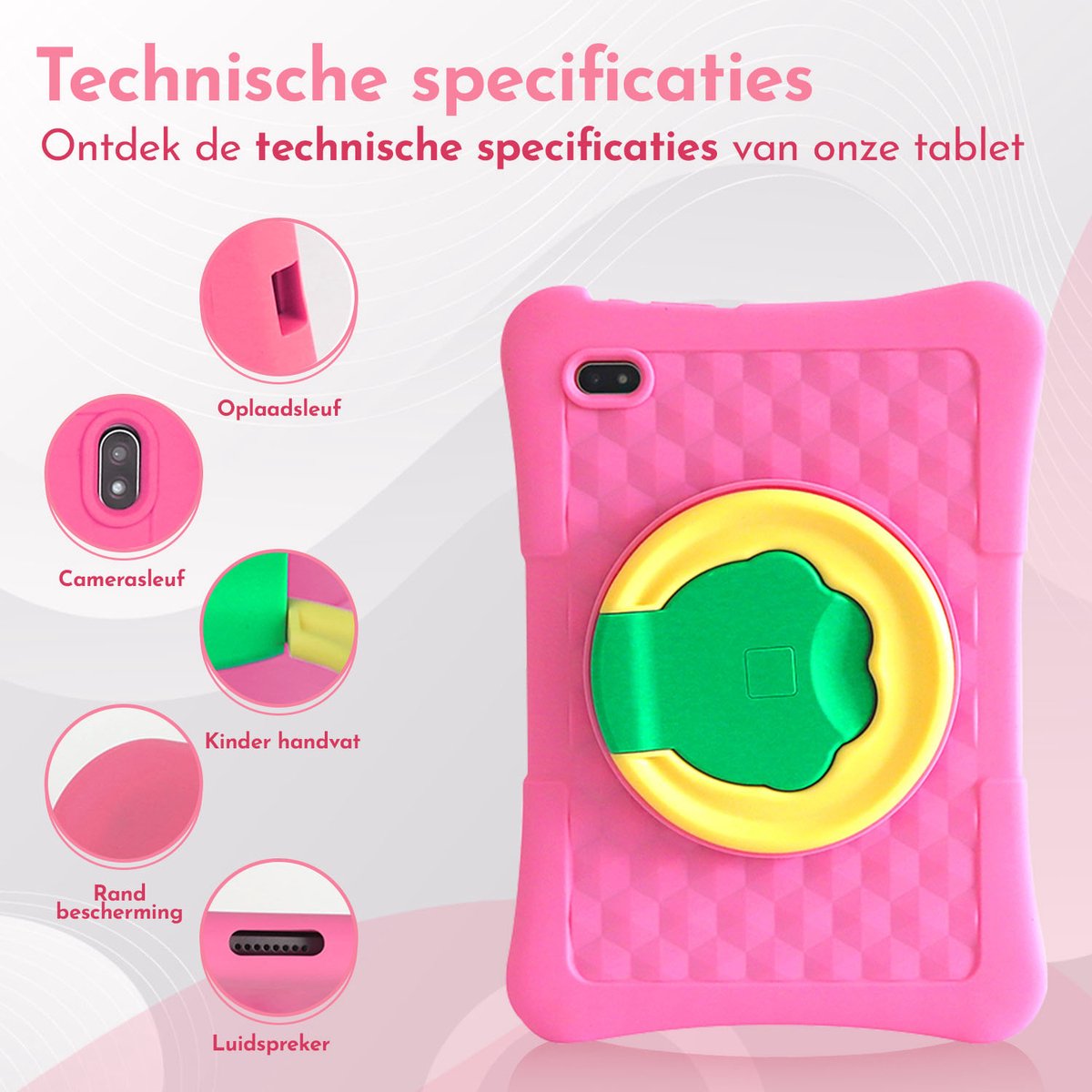 Bon Bon Electronics 10.1 Inch Kindertablet Pro Roze