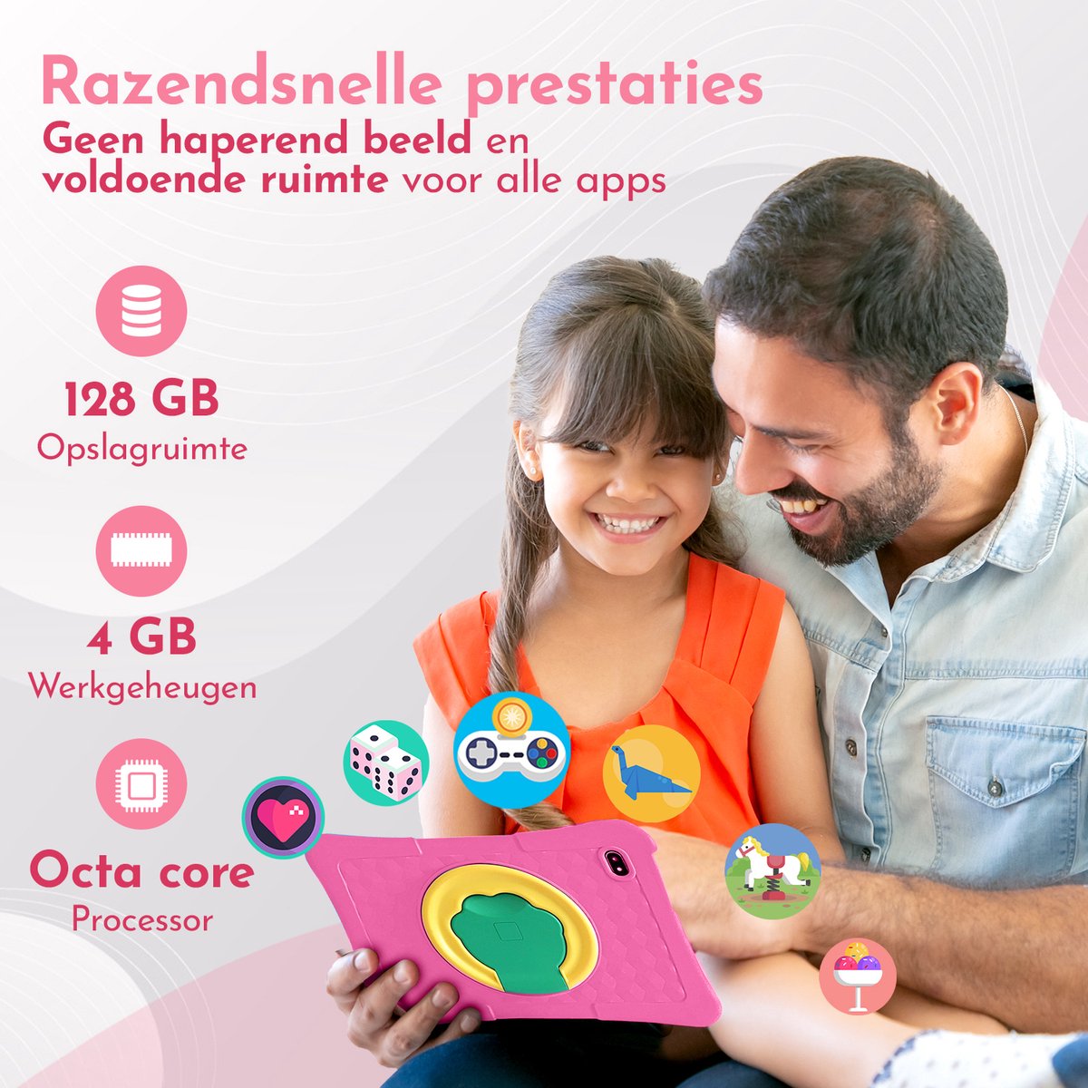 Bon Bon Electronics 10.1 Inch Kindertablet Pro Roze