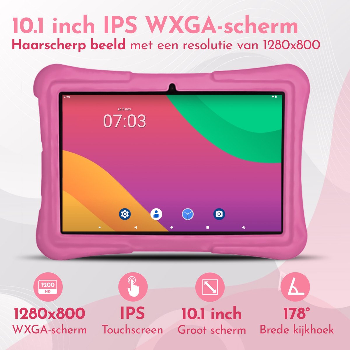 Bon Bon Electronics 10.1 Inch Kindertablet Pro Roze