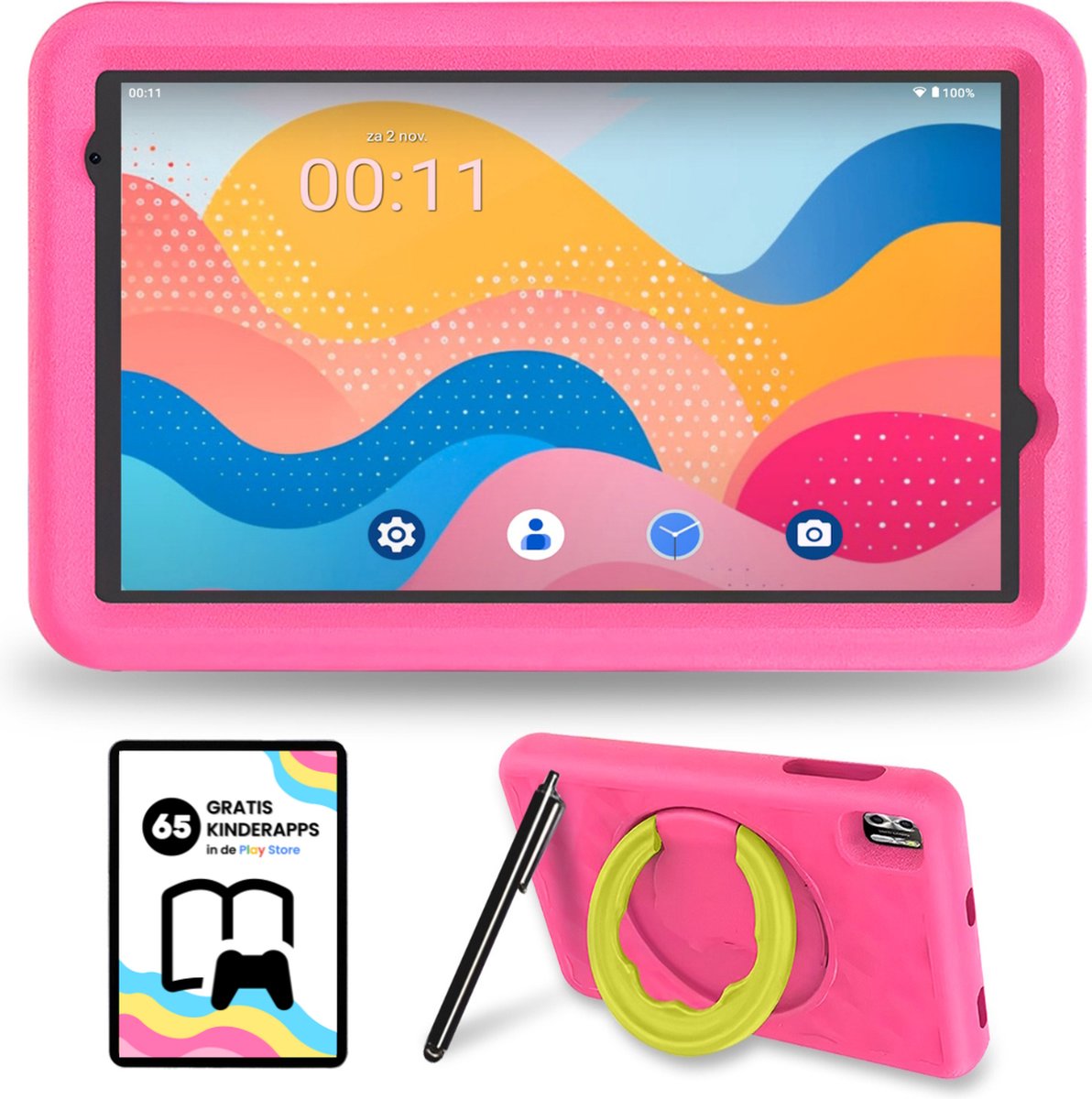 De Bon Bon Electronics 8 Inch Kindertablet Mini Roze in één oogopslag