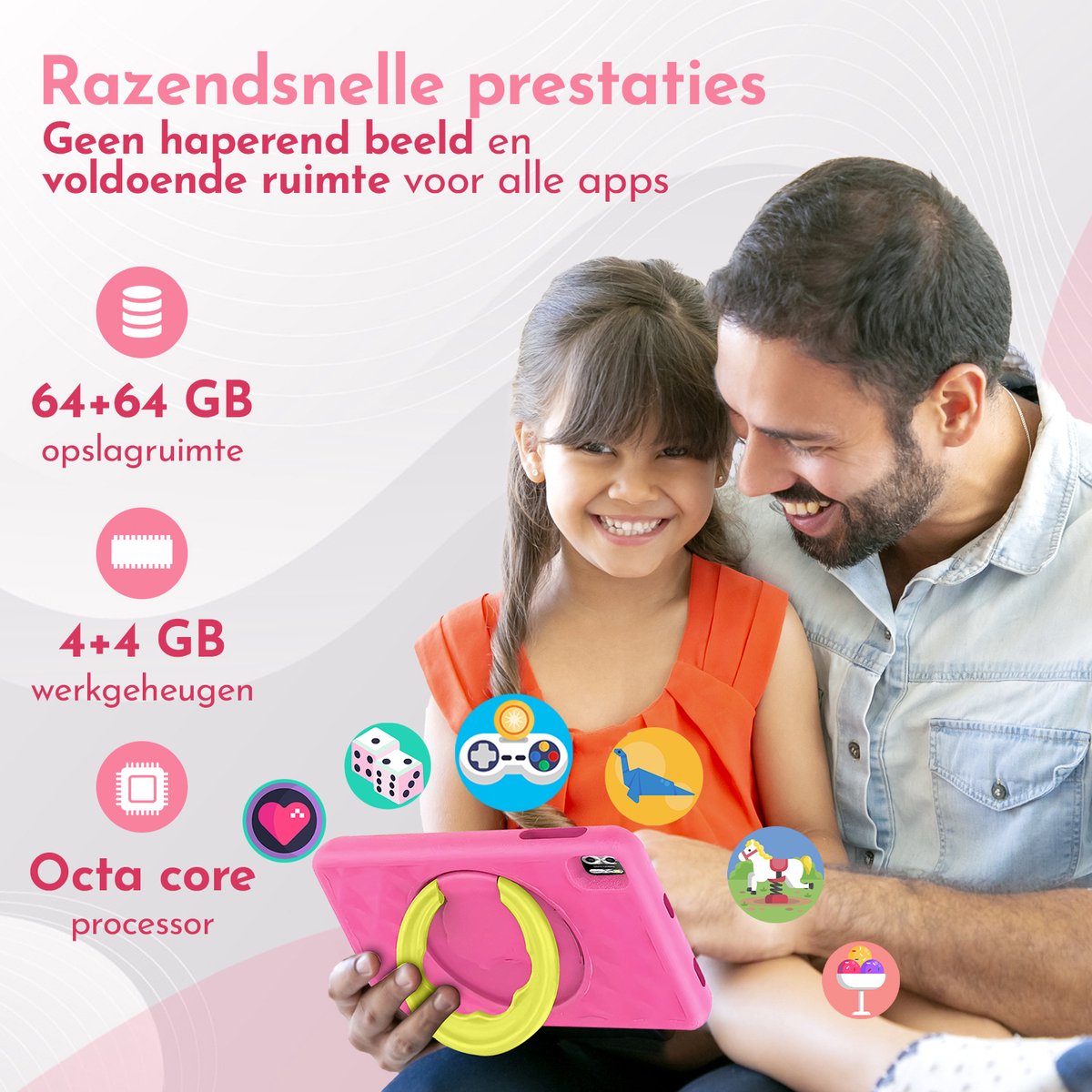 Wat vinden we goed aan de Bon Bon Electronics 8 Inch Kindertablet Mini Roze