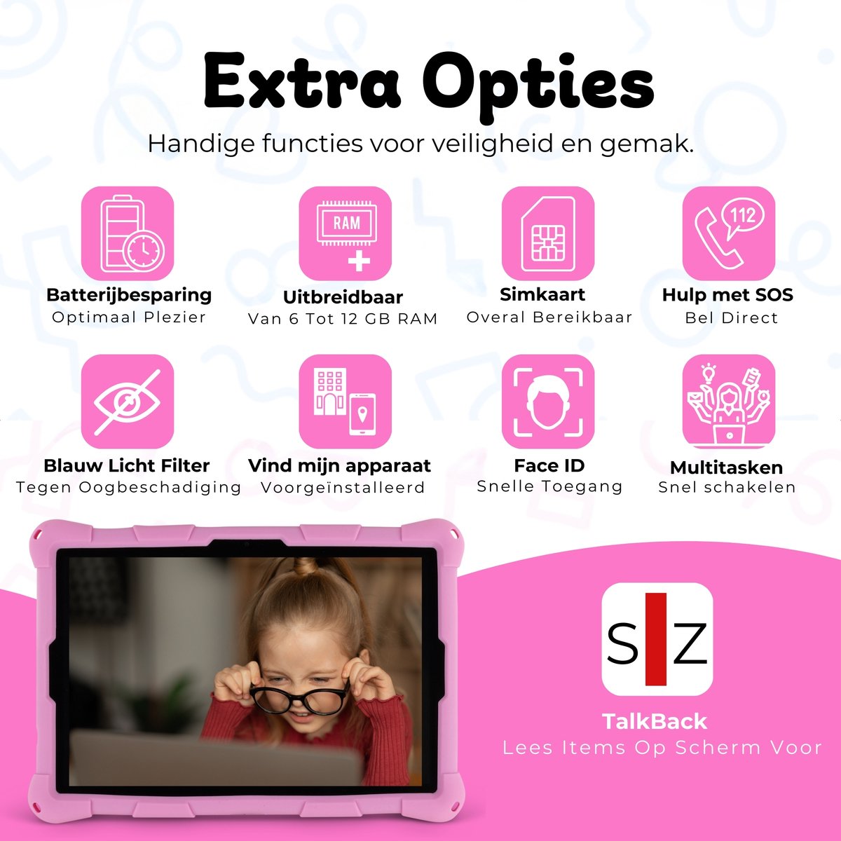 Bosstony Kids Tablet 10 inch Android 13