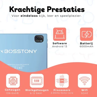 Bosstony Snelle Kids Tablet 10 inch 192GB Kindertablet