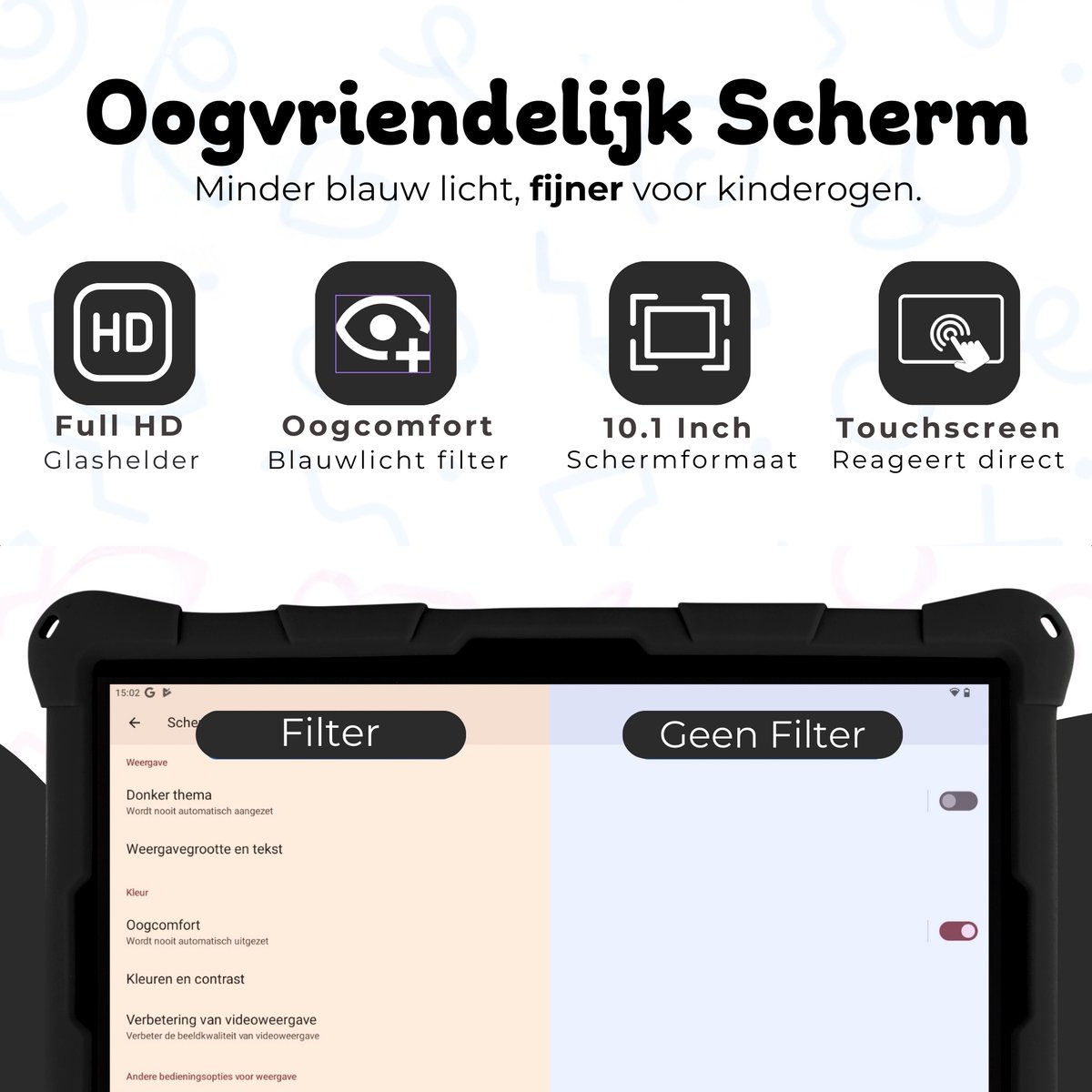 Bosstony Snelle Kids Tablet 10 inch Android 13