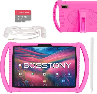 Bosstony Snelle Kids Tablet 10 inch Android 13 Kinder tablet 3+