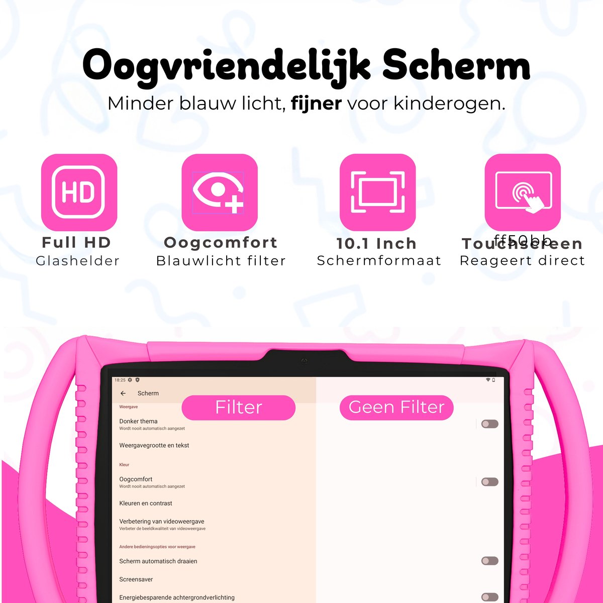 Wat vinden we goed aan de Bosstony Snelle Kids Tablet 10 inch Android 13 Kinder tablet 3+