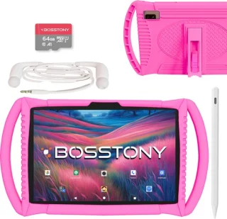 Bosstony Snelle Kids Tablet 10 inch Android 13 Kinder tablet 3+
