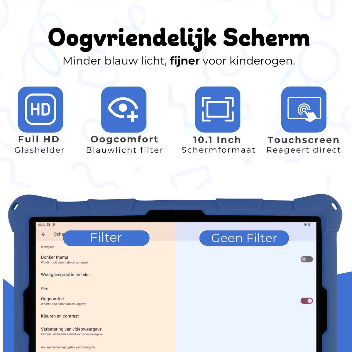 Bosstony Snelle Kids Tablet 10 inch Android 13
