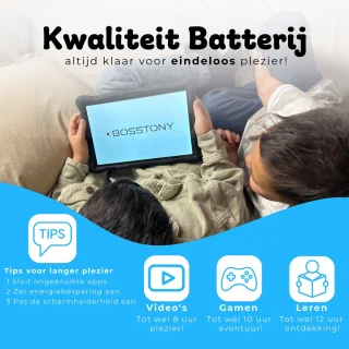 Bosstony Snelle Kids Tablet 10 inch Android 13