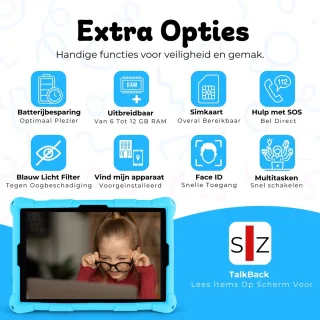 Bosstony Snelle Kids Tablet 10 inch Android 13
