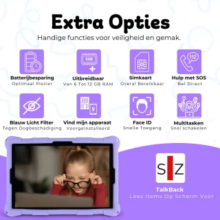 Bosstony Snelle Kids Tablet 10 inch Android 13