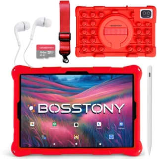 Bosstony Snelle Kindertablet 10 inch Kids Android 13 6GB 192GB