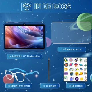 BOSWELL Kindertablet 8 inch - Blauw
