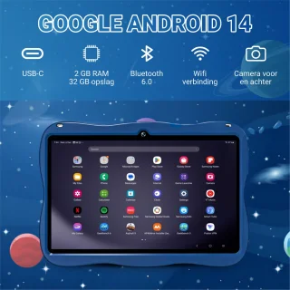 BOSWELL Kindertablet 8 inch - Blauw