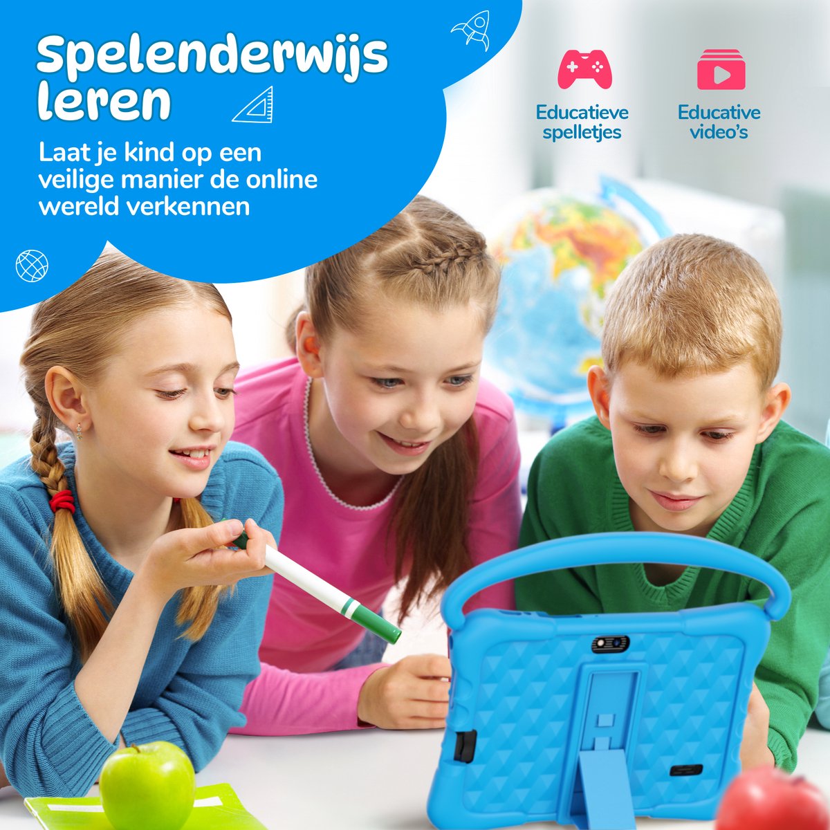 Buzzle Kindertablet X1 7 Inch 32GB Blauw