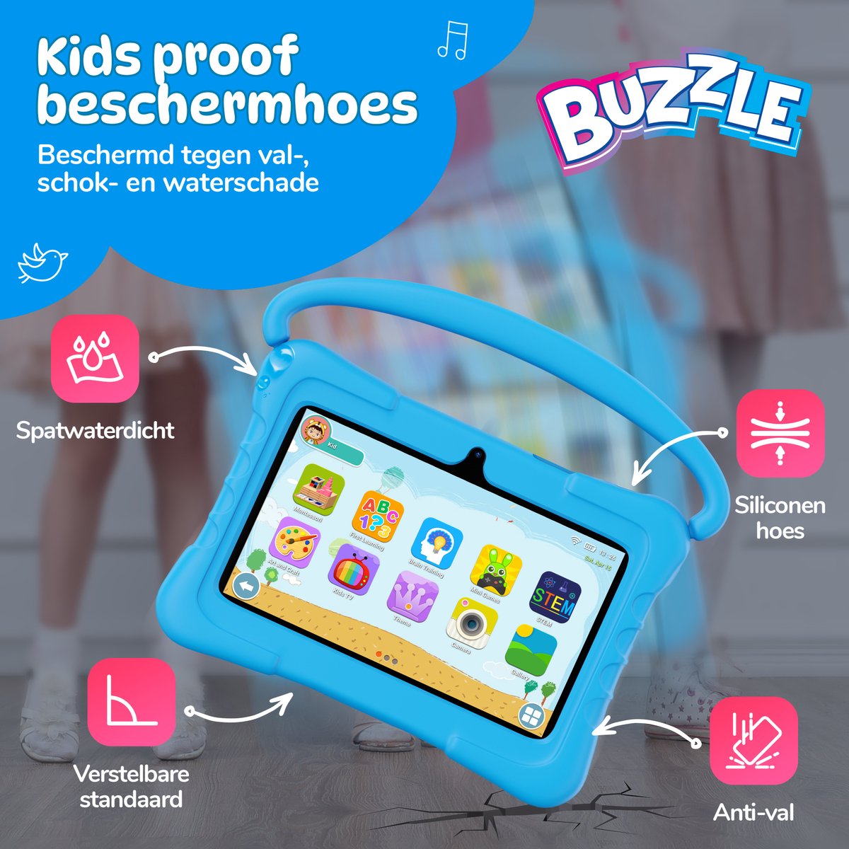 Buzzle Kindertablet X1 7 Inch 32GB Blauw