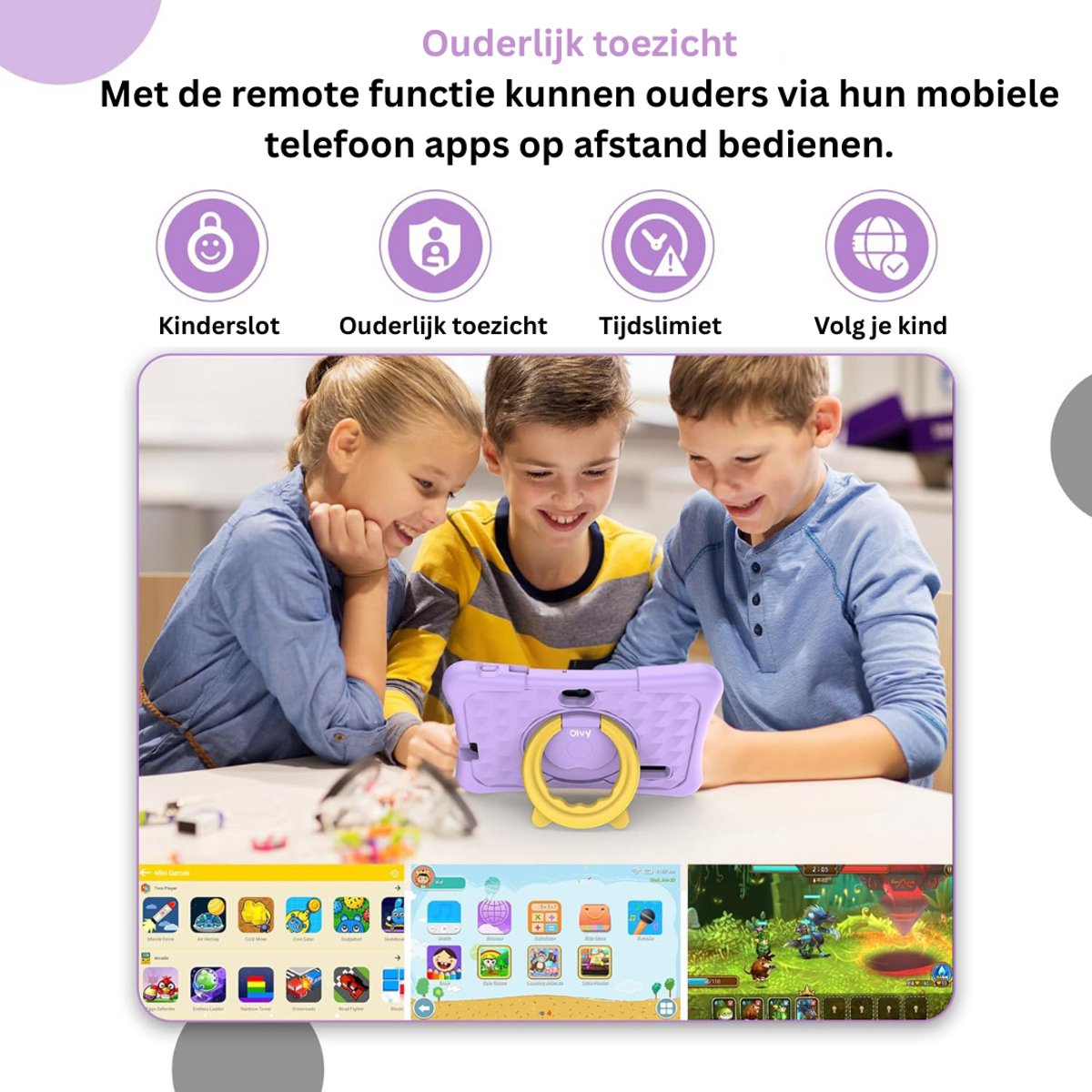 CLGP Kindertablet Paars voor 3+ Jaar