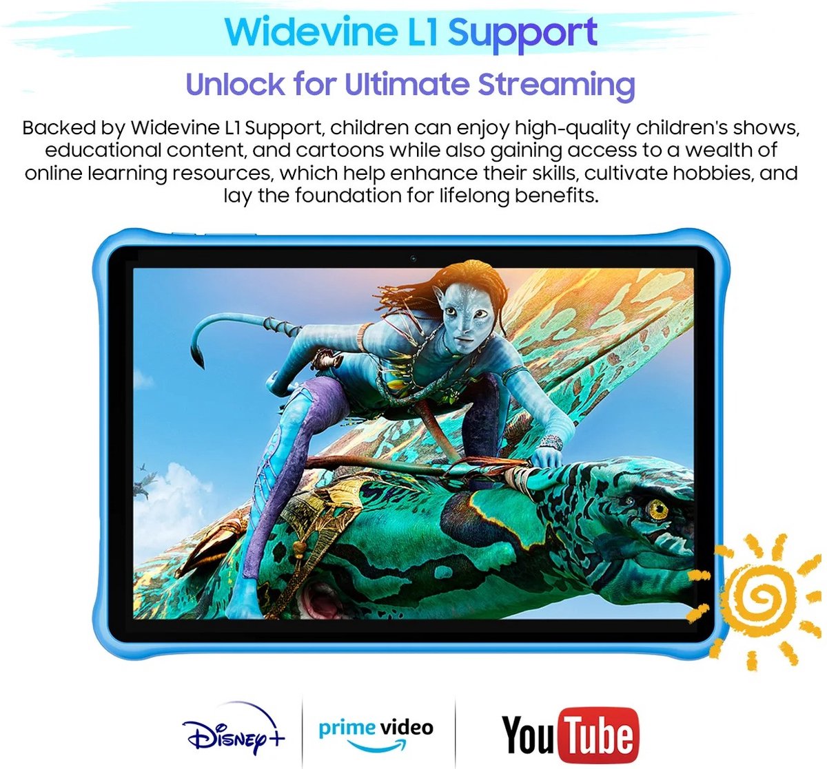 Collox Tablet Kinderen 10.1 inch Android 13 2GB 64GB Blauw
