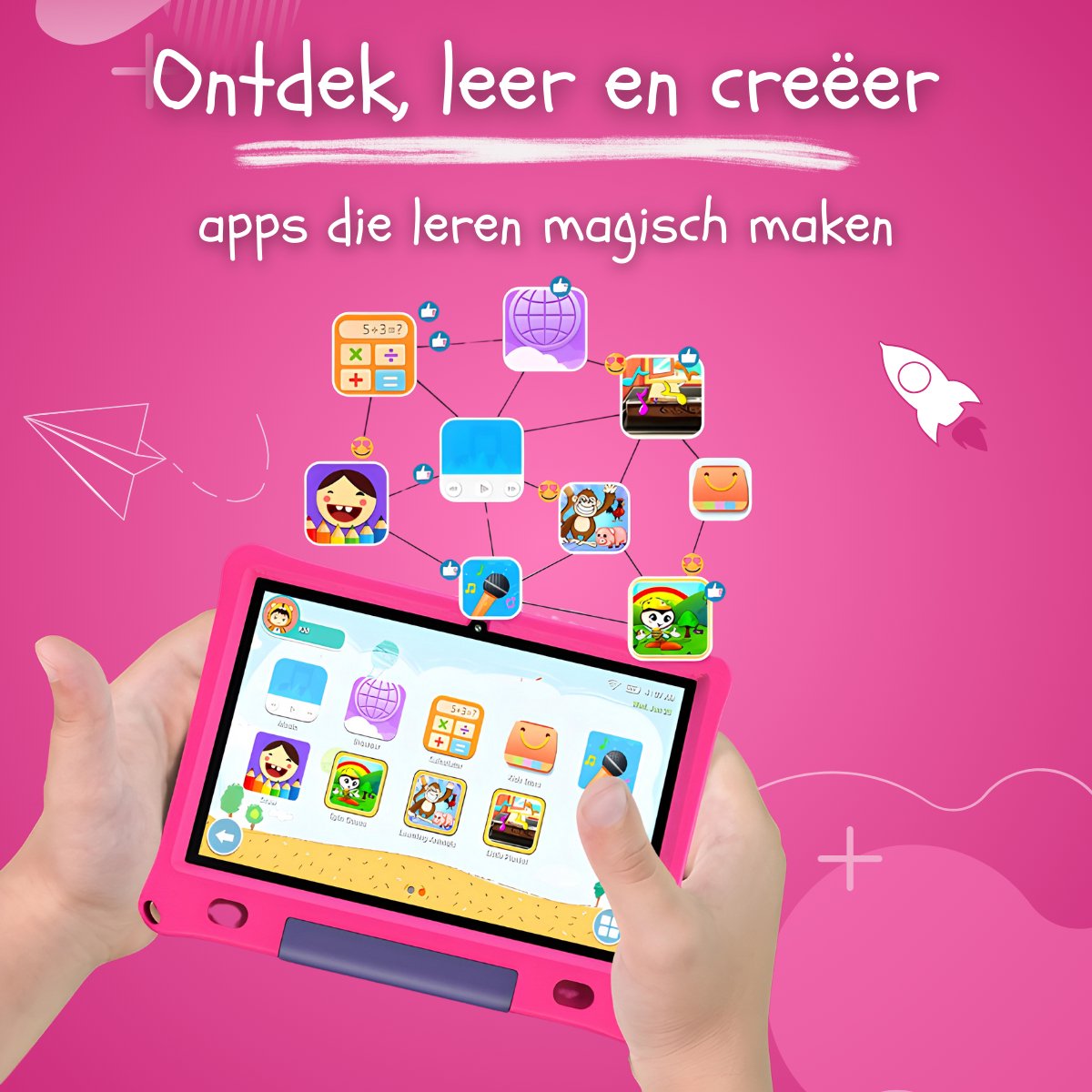 CosmoToys Kids Tablet 10 Inch Roze