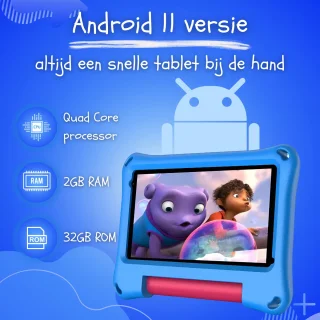 CosmoToys Kids Tablet 7 Inch Blauw Android 11