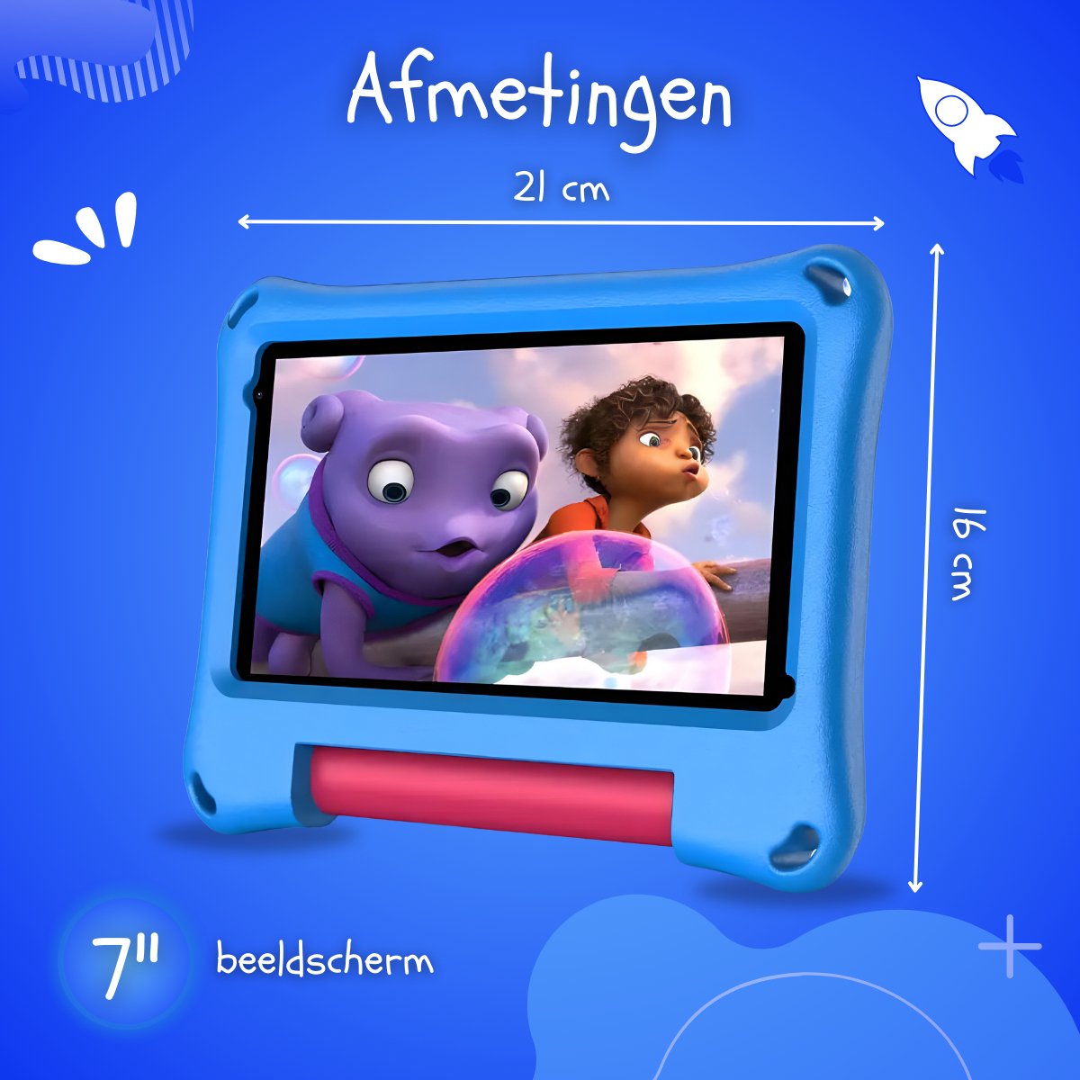 CosmoToys Kids Tablet 7 Inch Blauw Android 11